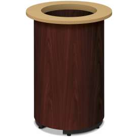 Laminate Cylinder Table Base, 18" dia. x 28h, Mahogany