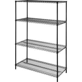 Lorell Industrial Black 48"x18" Wire Shelving