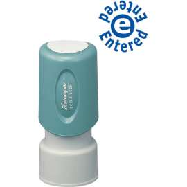 Xstamper Blue Ink ENTERED Title Stamp