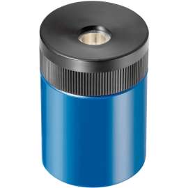 Handheld Barrel Manual Pencil Sharpener, Assorted Canister Colors w/Black Top