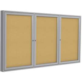 Ghent 3-Door Enclosed Indoor Bulletin Board