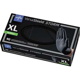 Venom Nitrile Exam Gloves, X-Large, Black, Powder-Free, 90/Box