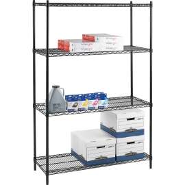 Lorell Industrial Black 36"x24" Wire Shelving