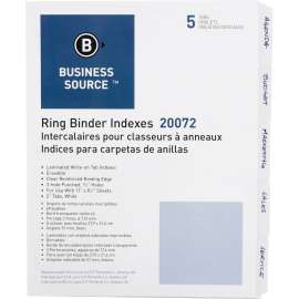 Bus. Source 3-Ring 5-Tab Erasable Tab Indexes