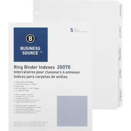 Bus. Source 3-Ring Plain Tab Indexes