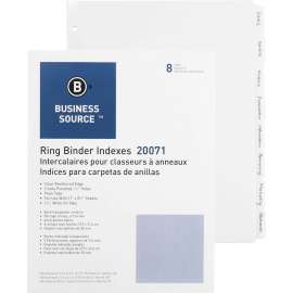 Bus. Source 3-Ring Plain Tab Indexes