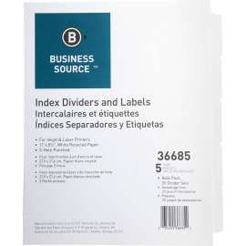 Bus. Source Punched Laser Index Dividers