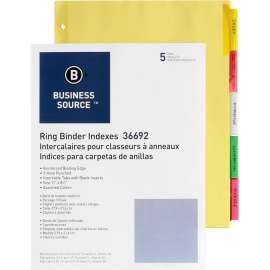 Bus. Source Insertable Tab Ring Binder Indexes