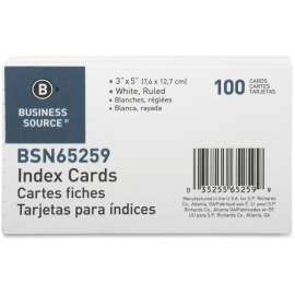 Bus. Source Ruled White Index Cards