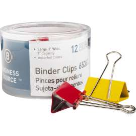 Bus. Source Colored Fold-back Binder Clips