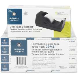 Bus. Source Invisible Tape Dispenser Value Pack