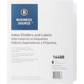 Bus. Source Unpunched Index Dividers Set