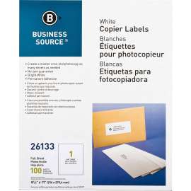 Bus. Source 8-1/2"x11" Copier Labels