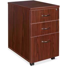Lorell Essentials Mahogany B/B/F Mobile Pedestal