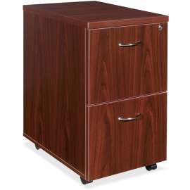 Lorell Essentials Mahogany F/F Mobile Pedestal