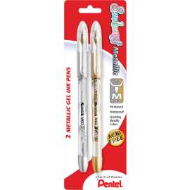 Pentel Sunburst Metallic Color Permanent Gel Pens