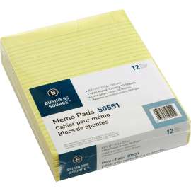 Bus. Source Glued Top Ruled Memo Pads