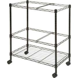 Lorell Two-Tier Mobile Wire File Cart