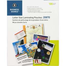 Bus. Source 3 ml Letter Size Laminating Pouches