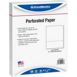 Paris Bus. Prod. 3-1/2" Bottom Perforated Paper