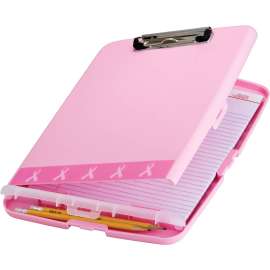 Breast Cancer Awareness Clipboard Box, 3/4" Capacity, 8 1/2 x 11, Pink