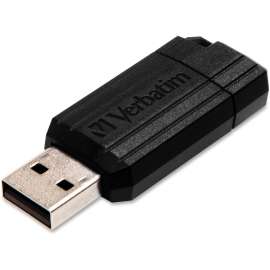 Verbatim - PinStripe™ 8 GB Black USB 2.0 Flash Drive (1 per Pack)