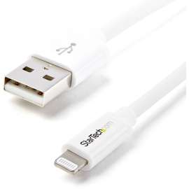 StarTech.com 2m (6ft) Long White Apple® 8-pin Lightning Connector to USB Cable for iPhone / iPod / iPad