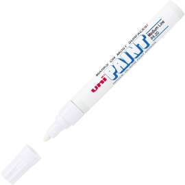 uniball Uni-Paint PX-20 Oil-Based Medium Point Marker, White, 12/Dozen