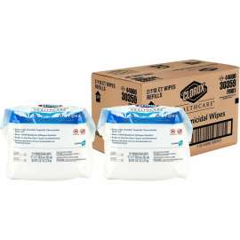 Clorox Healthcare Bleach Germicidal Wipes, Unscented, 110 Wipes/Refill, 2 Refill/Carton