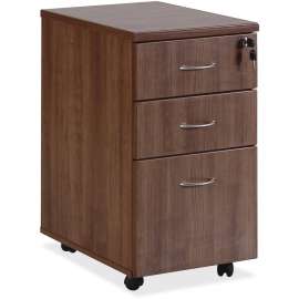 Lorell Essentials Srs Walnut B/B/F Mobile Pedestal