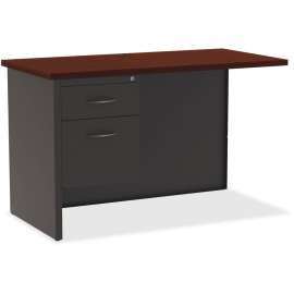 Lorell Mahogany Laminate/Charcoal Modular Desking