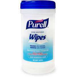 Hand Sanitizing Wipes, 5 7/10x7 1/2, Clean Refreshing Scent, 40/Canister, 6/CT