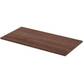 Lorell Workstation Straight Edge Walnut Tabletop