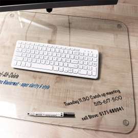 Floortex Desktex Glaciermat Glass Desk Pads