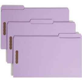 Top Tab Colored 2-Fastener Folders, 1/3-Cut Tabs, Legal Size, Lavender, 50/Box