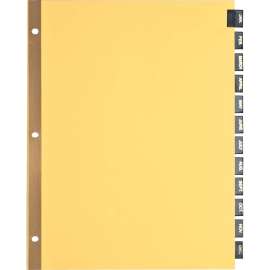 Bus. Source Mthly Black Leather Tab Index Dividers
