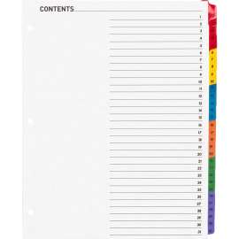 Bus. Source Numbered Tabs TOC Index Dividers