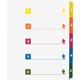 Bus. Source Color-coded TOC/Tabs Index Dividers