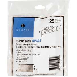 Bus. Source Plastic Clear Hanging Folder Tabs