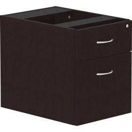 Lorell Essentials Espresso Hanging Pedestal - 2-Drawer