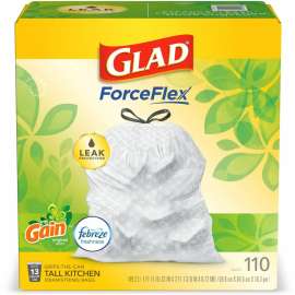 Glad ForceFlex Tall Kitchen Drawstring Trash Bags