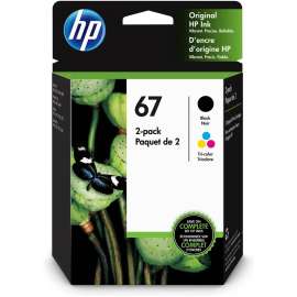 HP 67 Original Standard Yield Inkjet Ink Cartridge - Tri-color, Black - 2 / Pack