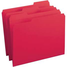 Business Source Reinforced Tab Colored File Folders