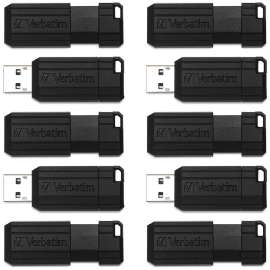 Verbatim 64GB PinStripe USB Flash Drive Business Pack