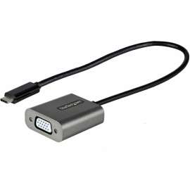 StarTech.com USB C to VGA Adapter, 1080p USB Type-C to VGA Adapter Dongle, USB-C to VGA Monitor/Display Video Converter, 12" Long Cable