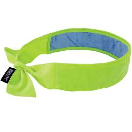 Ergodyne Chill-Its 6700CT Evap. Cooling Bandana w/ Built-In Cooling Towel - Tie, Lime