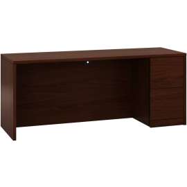 10500 Series Full-Height Right Pedestal Credenza, 72w x 24d x 29-1/2h, Mahogany