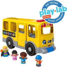 Fisher-Price Little People Toddler Learning Toy, Big Yellow School Bus Musical Push Toy, 1 Each