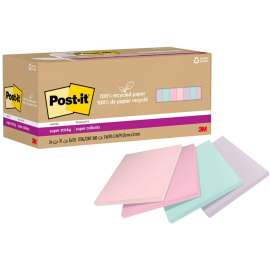 Post-it Recycled Super Sticky Notes, 3" x 3"