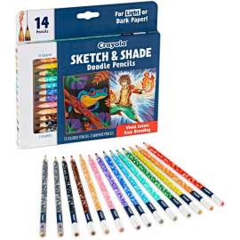 Crayola Sketch & Shade Doodle Pencils, Graphite Lead